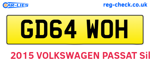 GD64WOH are the vehicle registration plates.