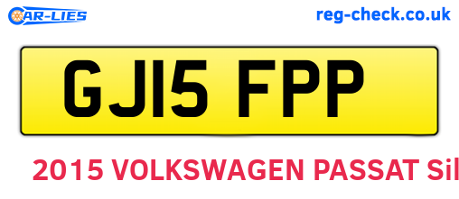 GJ15FPP are the vehicle registration plates.