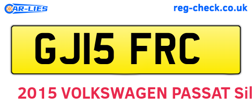 GJ15FRC are the vehicle registration plates.