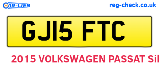 GJ15FTC are the vehicle registration plates.