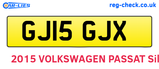 GJ15GJX are the vehicle registration plates.