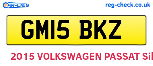 GM15BKZ are the vehicle registration plates.