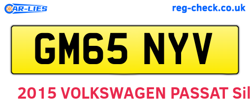 GM65NYV are the vehicle registration plates.