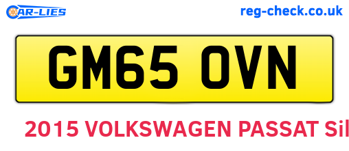 GM65OVN are the vehicle registration plates.