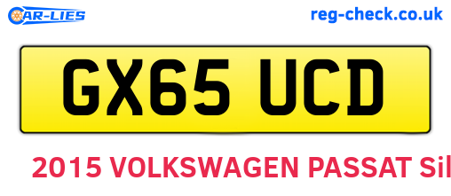 GX65UCD are the vehicle registration plates.