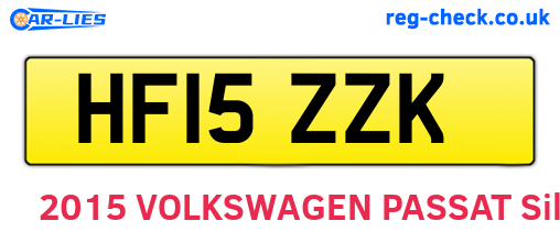 HF15ZZK are the vehicle registration plates.