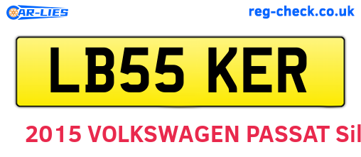 LB55KER are the vehicle registration plates.