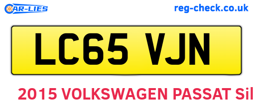 LC65VJN are the vehicle registration plates.
