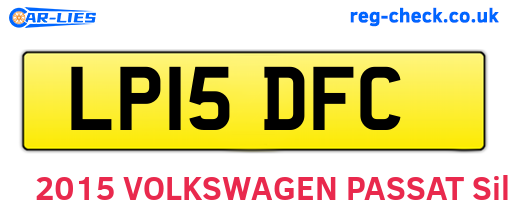 LP15DFC are the vehicle registration plates.