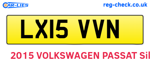 LX15VVN are the vehicle registration plates.