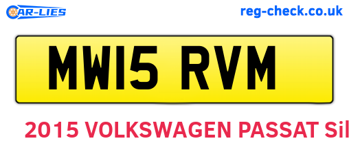 MW15RVM are the vehicle registration plates.