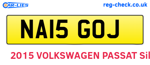 NA15GOJ are the vehicle registration plates.