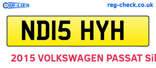 ND15HYH are the vehicle registration plates.