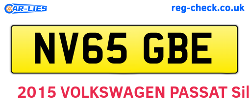 NV65GBE are the vehicle registration plates.