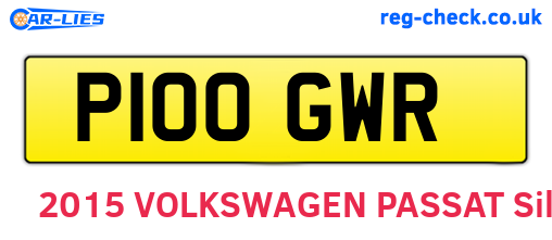P100GWR are the vehicle registration plates.
