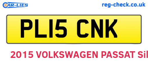 PL15CNK are the vehicle registration plates.
