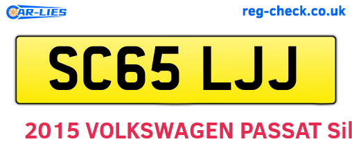 SC65LJJ are the vehicle registration plates.