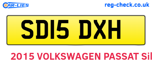 SD15DXH are the vehicle registration plates.