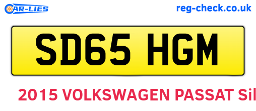 SD65HGM are the vehicle registration plates.