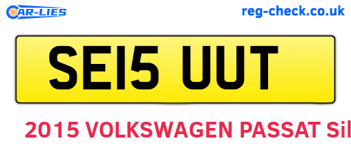 SE15UUT are the vehicle registration plates.