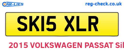 SK15XLR are the vehicle registration plates.