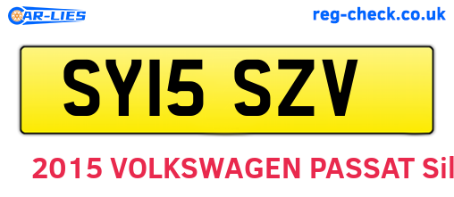SY15SZV are the vehicle registration plates.