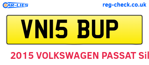 VN15BUP are the vehicle registration plates.