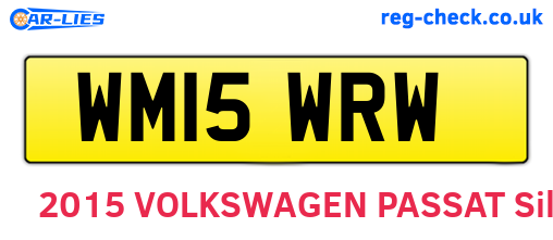 WM15WRW are the vehicle registration plates.