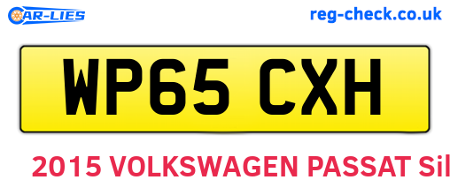 WP65CXH are the vehicle registration plates.