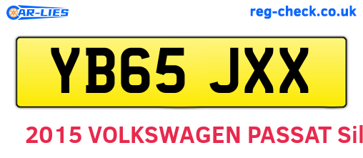 YB65JXX are the vehicle registration plates.
