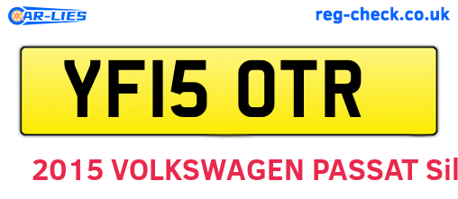 YF15OTR are the vehicle registration plates.