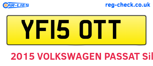 YF15OTT are the vehicle registration plates.
