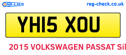 YH15XOU are the vehicle registration plates.