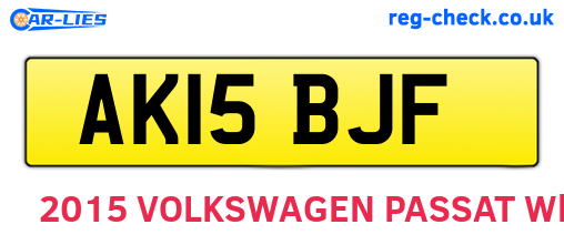 AK15BJF are the vehicle registration plates.