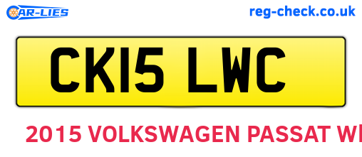 CK15LWC are the vehicle registration plates.