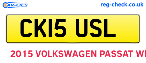 CK15USL are the vehicle registration plates.