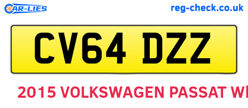 CV64DZZ are the vehicle registration plates.