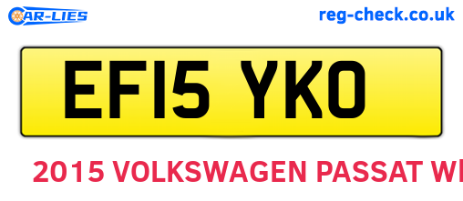 EF15YKO are the vehicle registration plates.