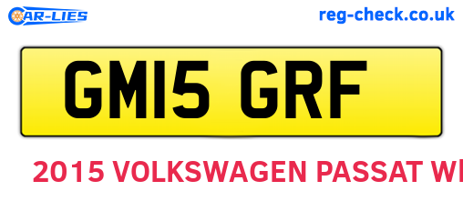 GM15GRF are the vehicle registration plates.