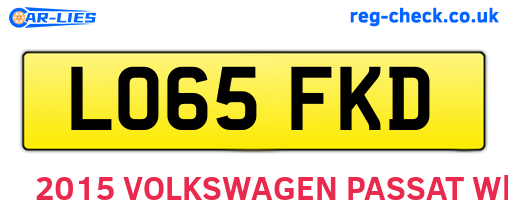 LO65FKD are the vehicle registration plates.
