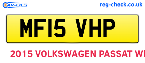 MF15VHP are the vehicle registration plates.