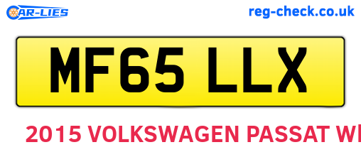MF65LLX are the vehicle registration plates.
