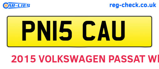 PN15CAU are the vehicle registration plates.