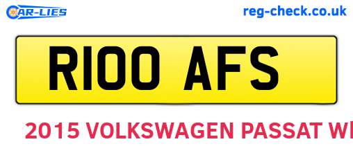 R100AFS are the vehicle registration plates.
