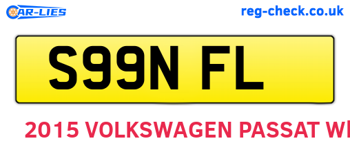 S99NFL are the vehicle registration plates.