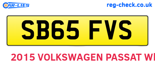 SB65FVS are the vehicle registration plates.