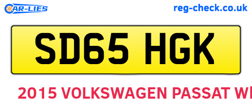 SD65HGK are the vehicle registration plates.