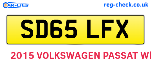 SD65LFX are the vehicle registration plates.