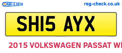 SH15AYX are the vehicle registration plates.
