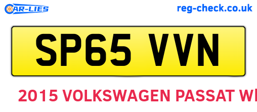 SP65VVN are the vehicle registration plates.